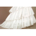 white long train petticoat for mermaid dress, evening dress